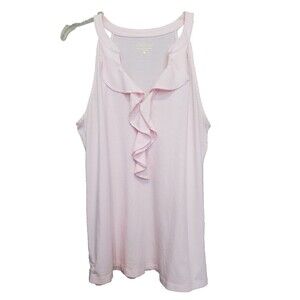 Lilly Pulitzer Shay Ruffle Sleeveless Cotton/Modal Top Size Large